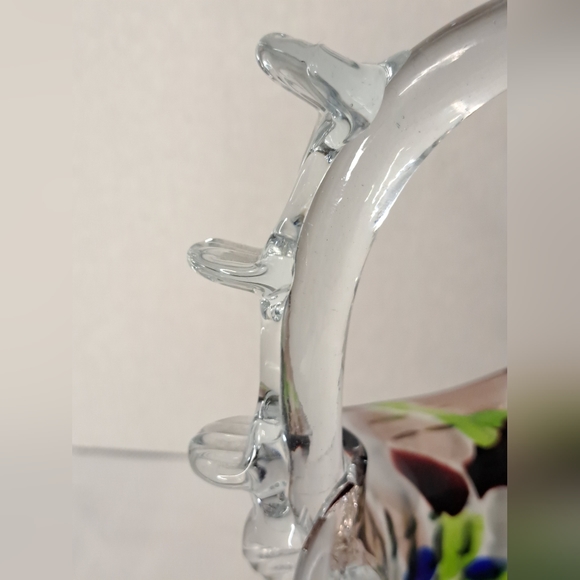 Beautiful Glass Vintage Austrian Posy Basket.  Gorgeous Gift. - Picture 3 of 10